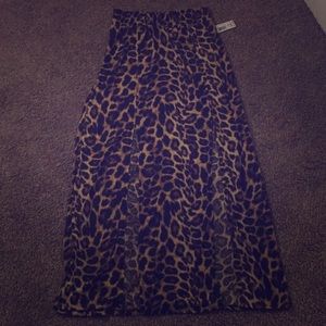 flowy cheetah print skirt
